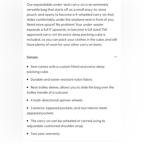 NEW Biaggi Zipsak Boost! Expandable Under-Seat Carry-On in grey nylon fabric - Picture 2 of 6